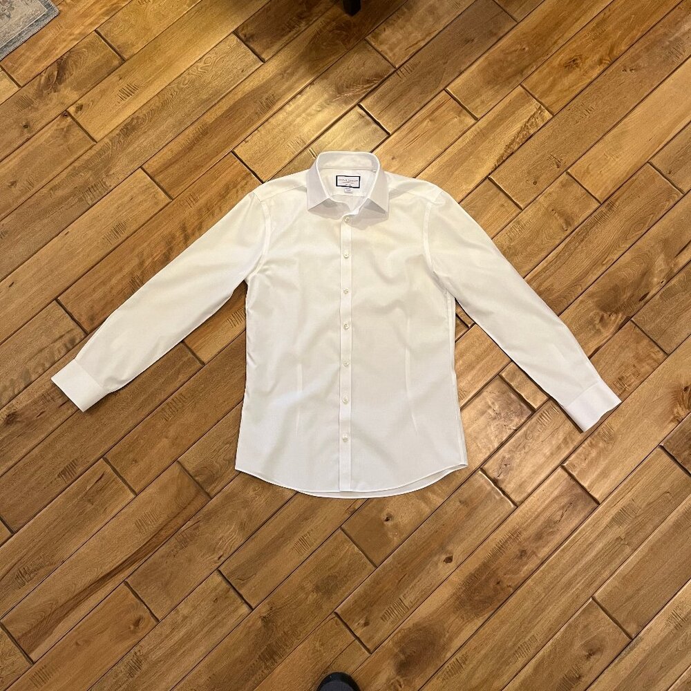 Charles Tyrwhitt Men's White Extra Slim Fit, 15.5 x 35"